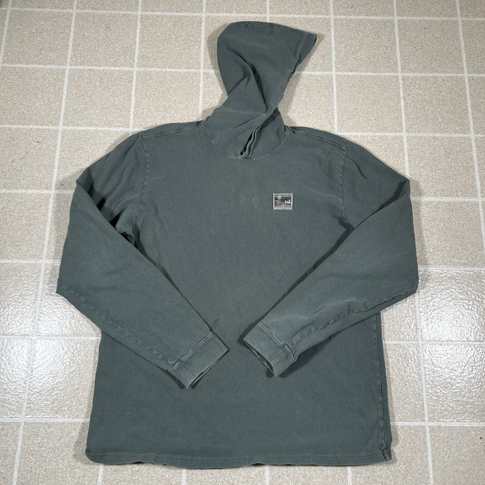 Burton Durable Goods Pullover Hoodie Grey Size Large Snowboard Ski